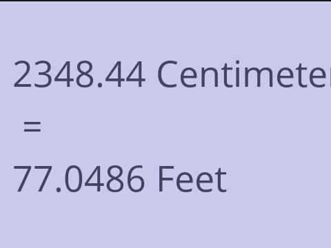 2348.44 CM TO FEET