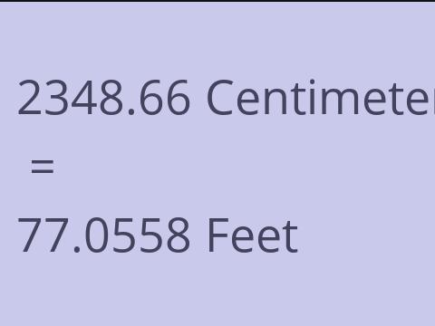 2348.66 CM TO FEET