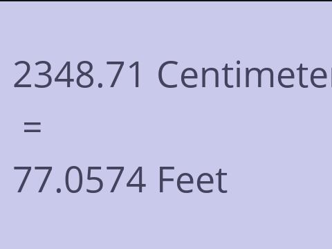 2348.71 CM TO FEET