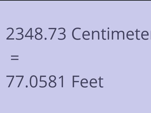 2348.73 CM TO FEET