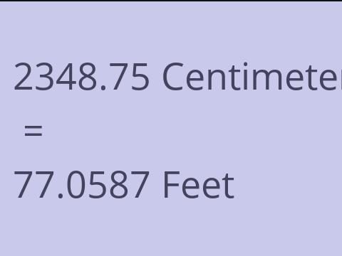 2348.75 CM TO FEET