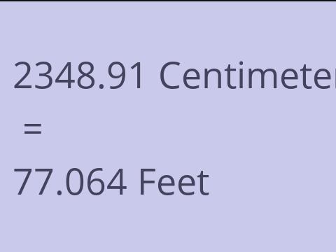 2348.91 CM TO FEET
