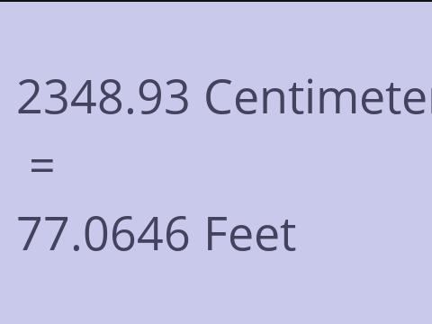 2348.93 CM TO FEET