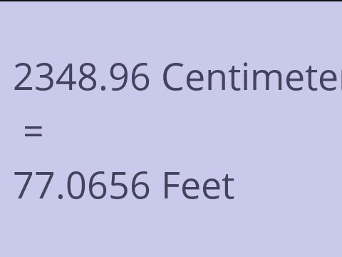 2348.96 CM TO FEET