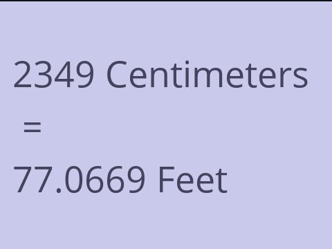 2349 CM TO FEET