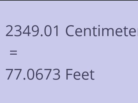 2349.01 CM TO FEET