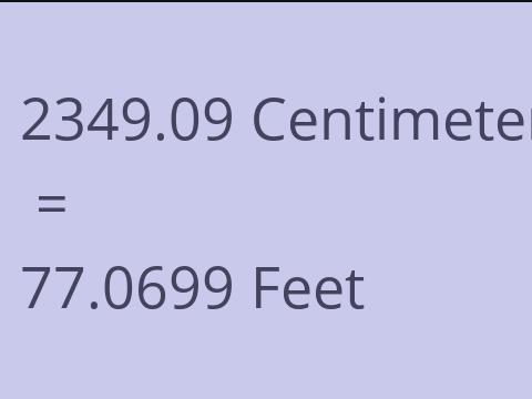 2349.09 CM TO FEET