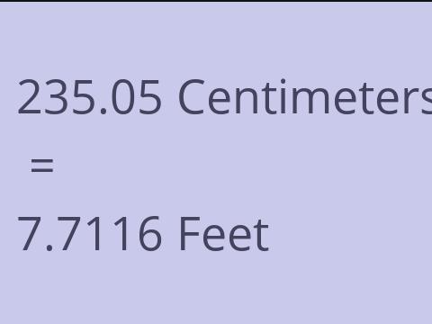 235.05 CM TO FEET