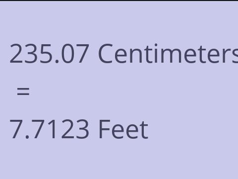 235.07 CM TO FEET