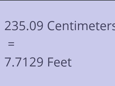 235.09 CM TO FEET