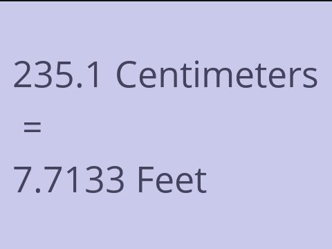 235.1 CM TO FEET