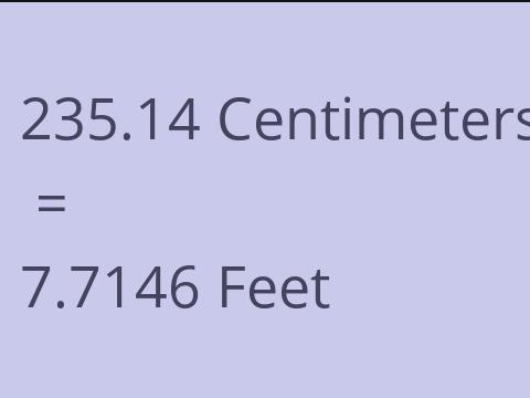 235.14 CM TO FEET