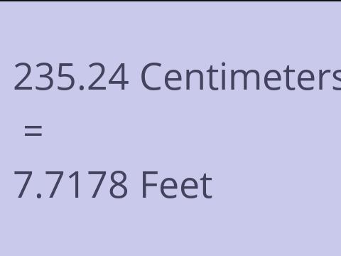 235.24 CM TO FEET