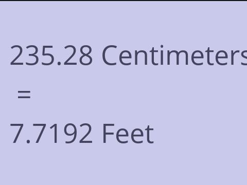 235.28 CM TO FEET