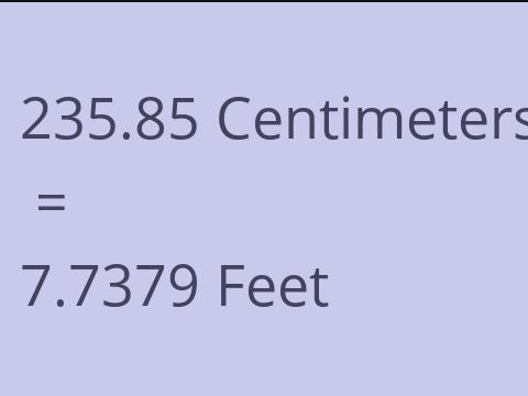 235.85 CM TO FEET