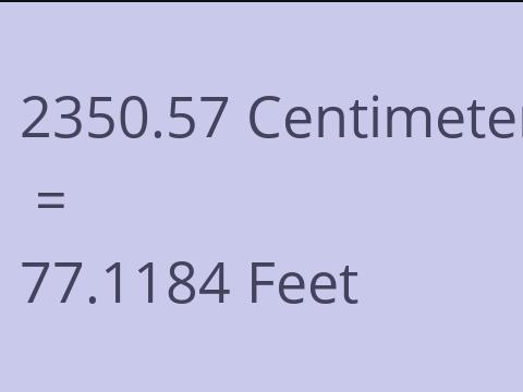 2350.57 CM TO FEET