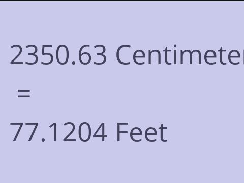 2350.63 CM TO FEET