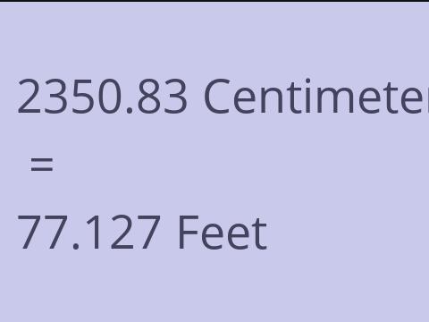 2350.83 CM TO FEET