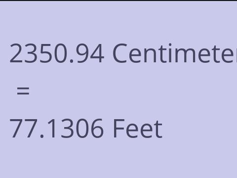 2350.94 CM TO FEET