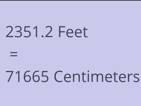 2351.2 FEET TO CM