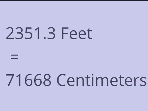 2351.3 FEET TO CM