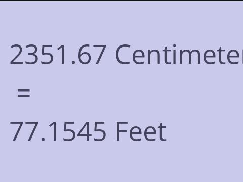 2351.67 CM TO FEET