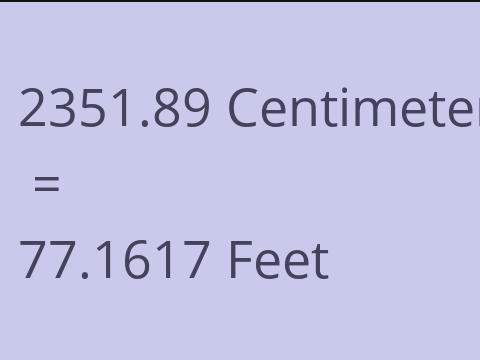 2351.89 CM TO FEET
