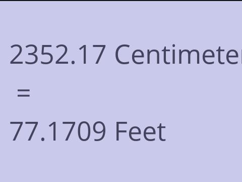 2352.17 CM TO FEET
