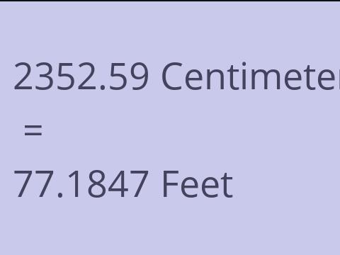 2352.59 CM TO FEET
