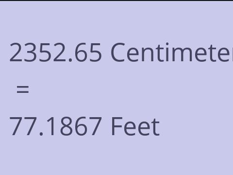 2352.65 CM TO FEET