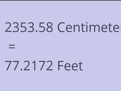 2353.58 CM TO FEET