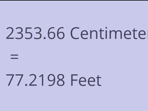 2353.66 CM TO FEET