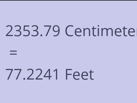 2353.79 CM TO FEET