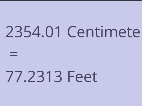 2354.01 CM TO FEET