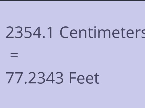 2354.1 CM TO FEET