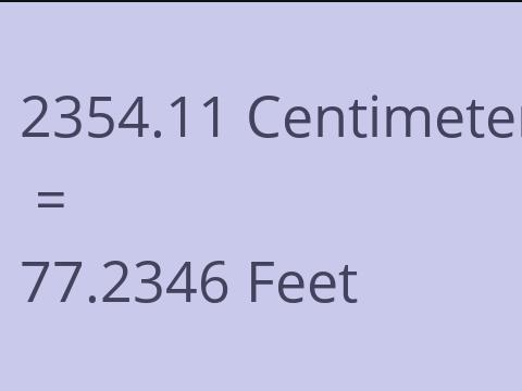 2354.11 CM TO FEET