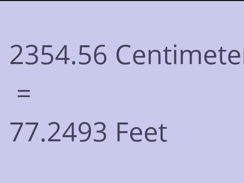 2354.56 CM TO FEET