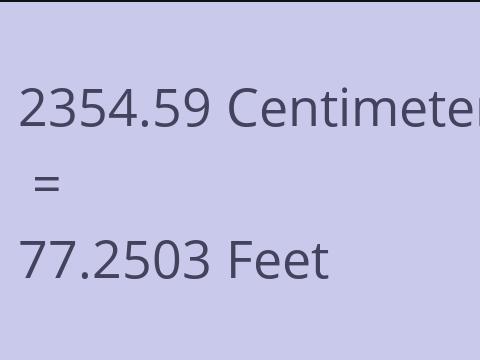 2354.59 CM TO FEET