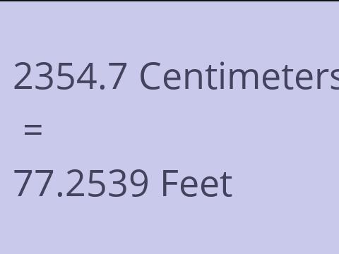 2354.7 CM TO FEET