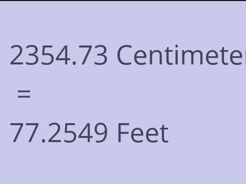 2354.73 CM TO FEET