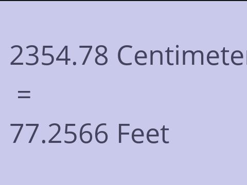 2354.78 CM TO FEET