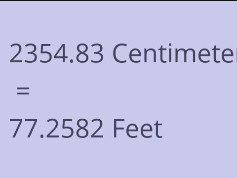 2354.83 CM TO FEET