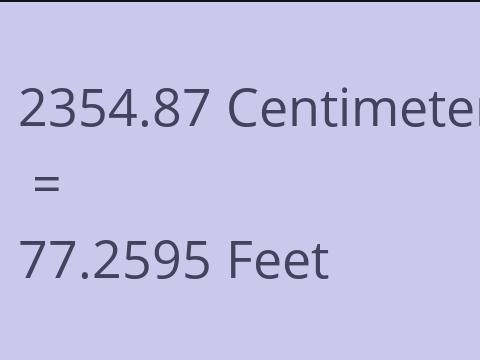 2354.87 CM TO FEET