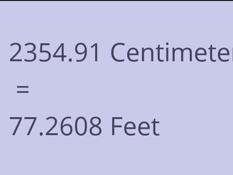 2354.91 CM TO FEET