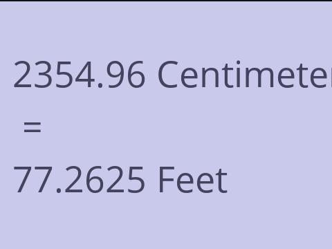 2354.96 CM TO FEET