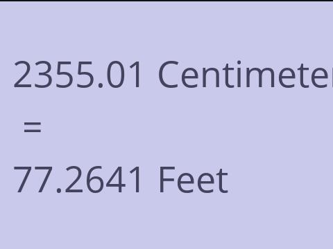 2355.01 CM TO FEET