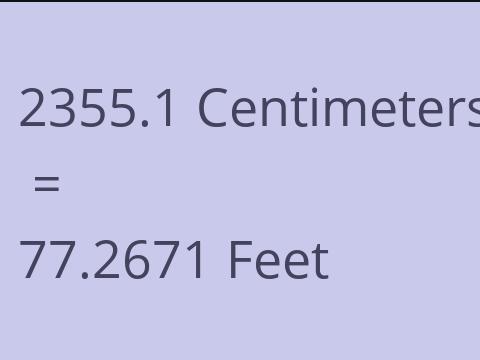 2355.1 CM TO FEET