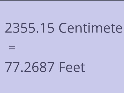 2355.15 CM TO FEET