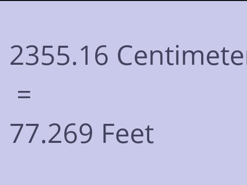 2355.16 CM TO FEET