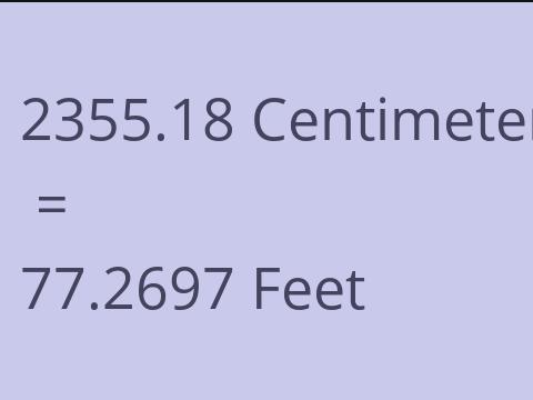 2355.18 CM TO FEET
